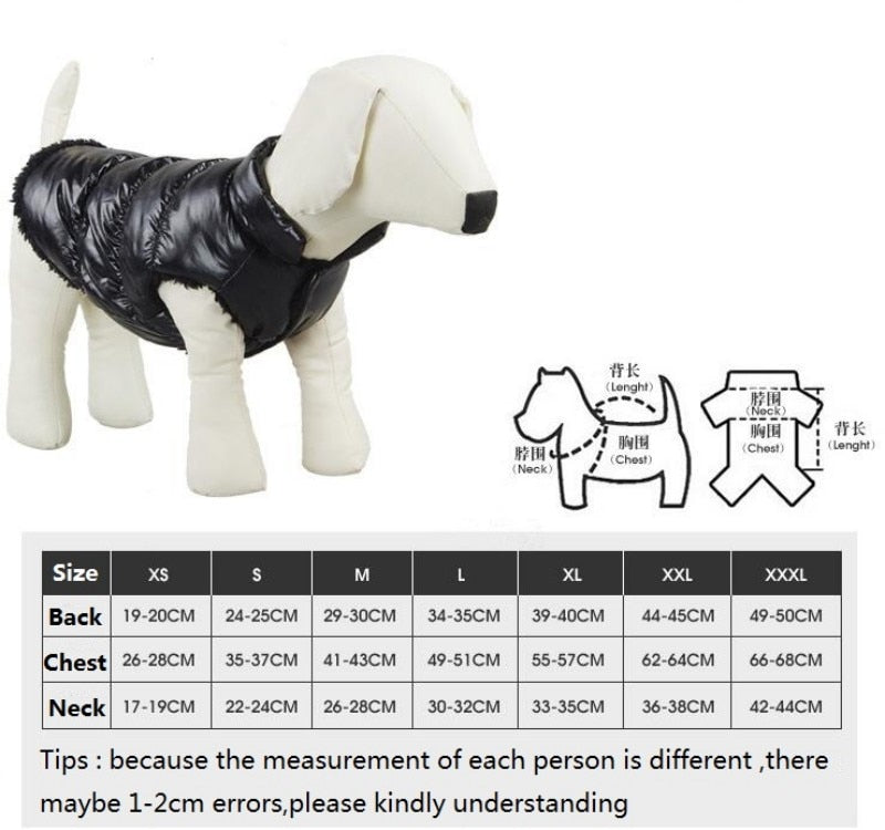 Windproof Pet Vest with Fleece Lining
